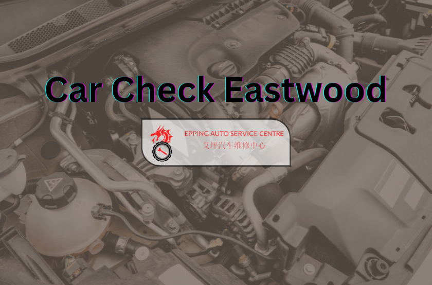 Feature Image titled "Car Check Eastwood" with a semi-transparent background image of a car check in eastwood.